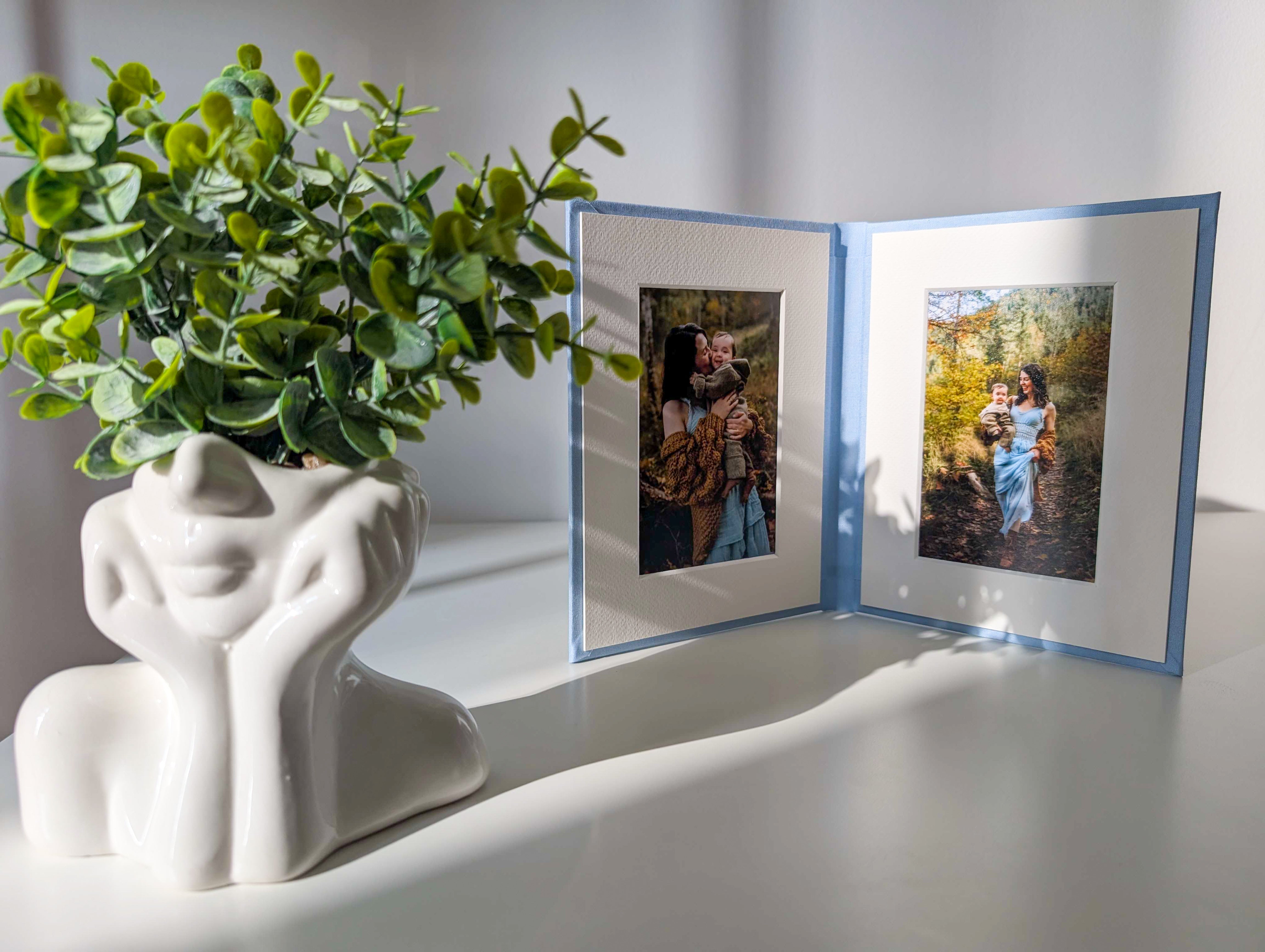QT Folios hold 2 or 3 prints - perfect for gift prints, desk prints or the mantel.